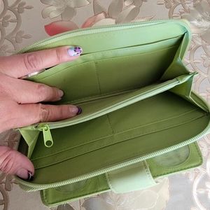 Lime green wallet